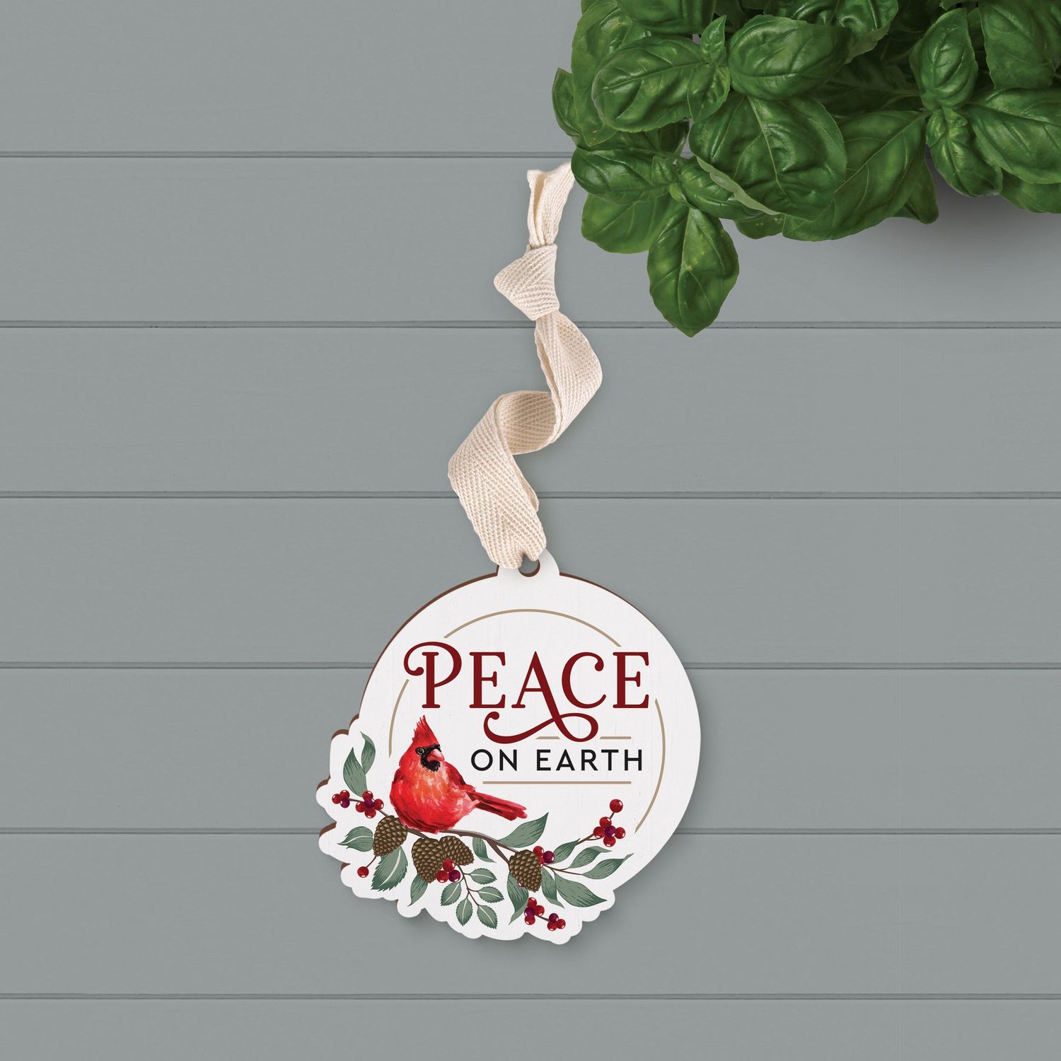 Peace on Earth Cardinal Ornament