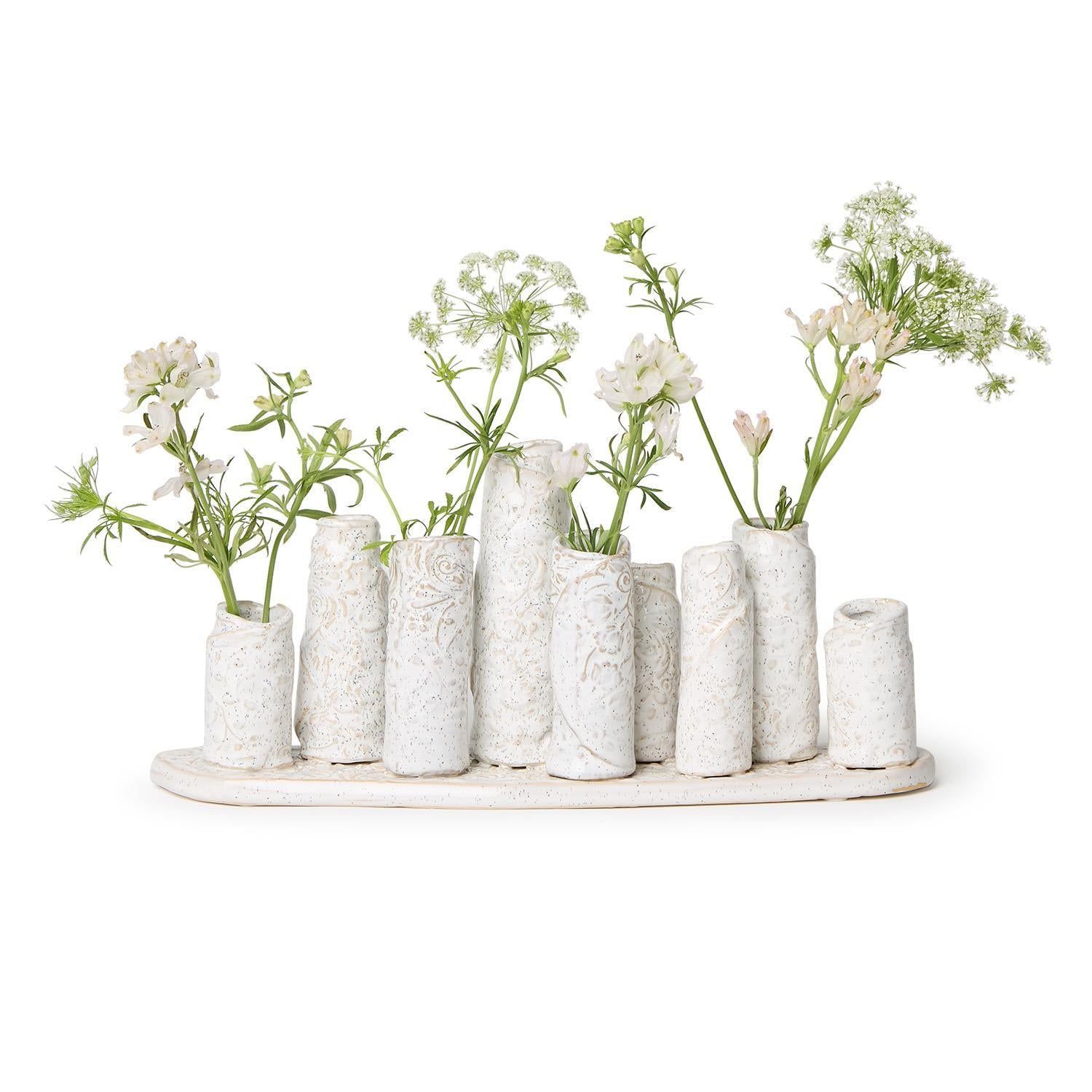 Pearly White Multi Vase