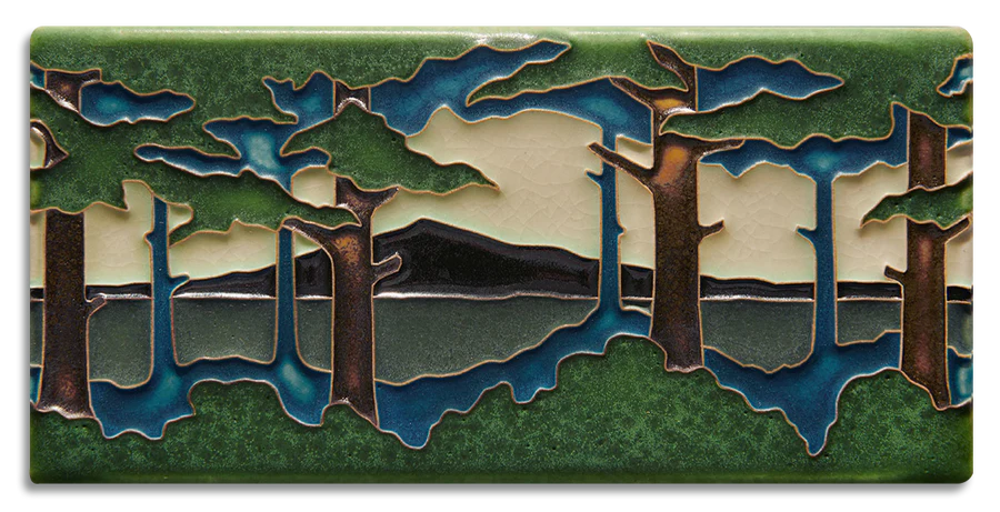 Pine Landscape Horizontal Art Tile- 4x8 Summer