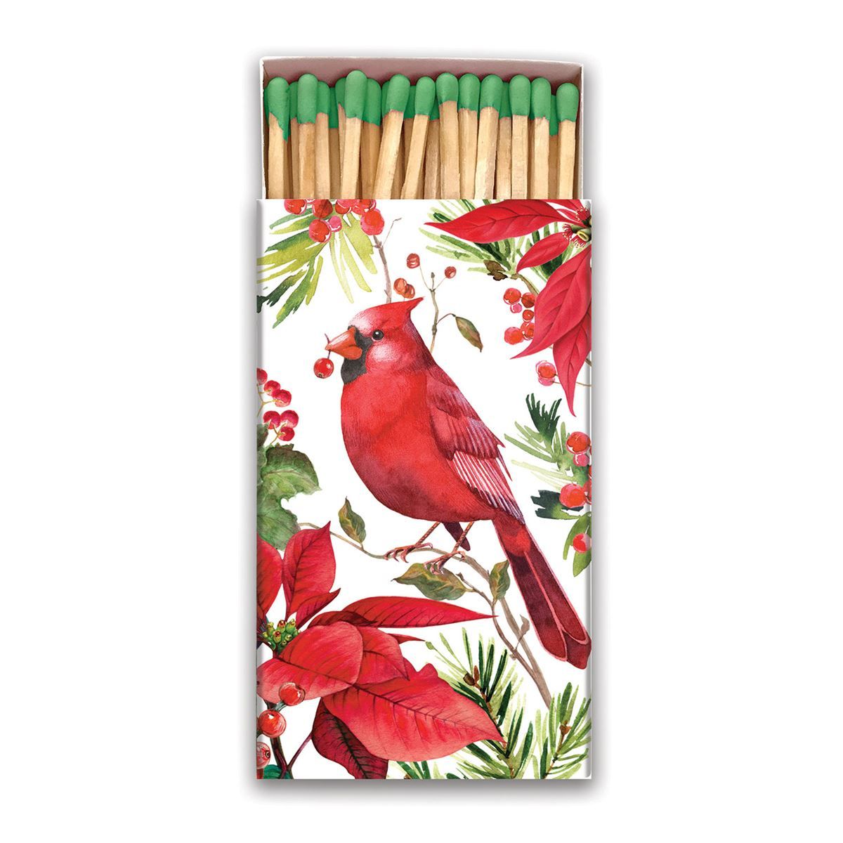 Poinsettia &amp; Cardinal Matchbox