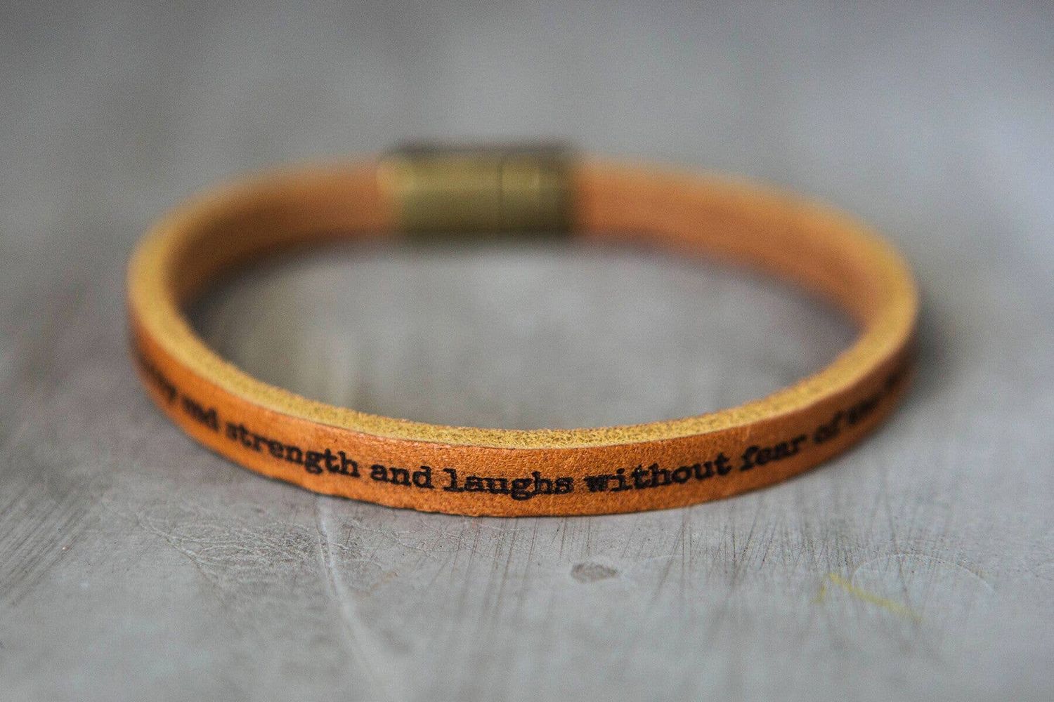 Proverbs 31 Leather Bracelet