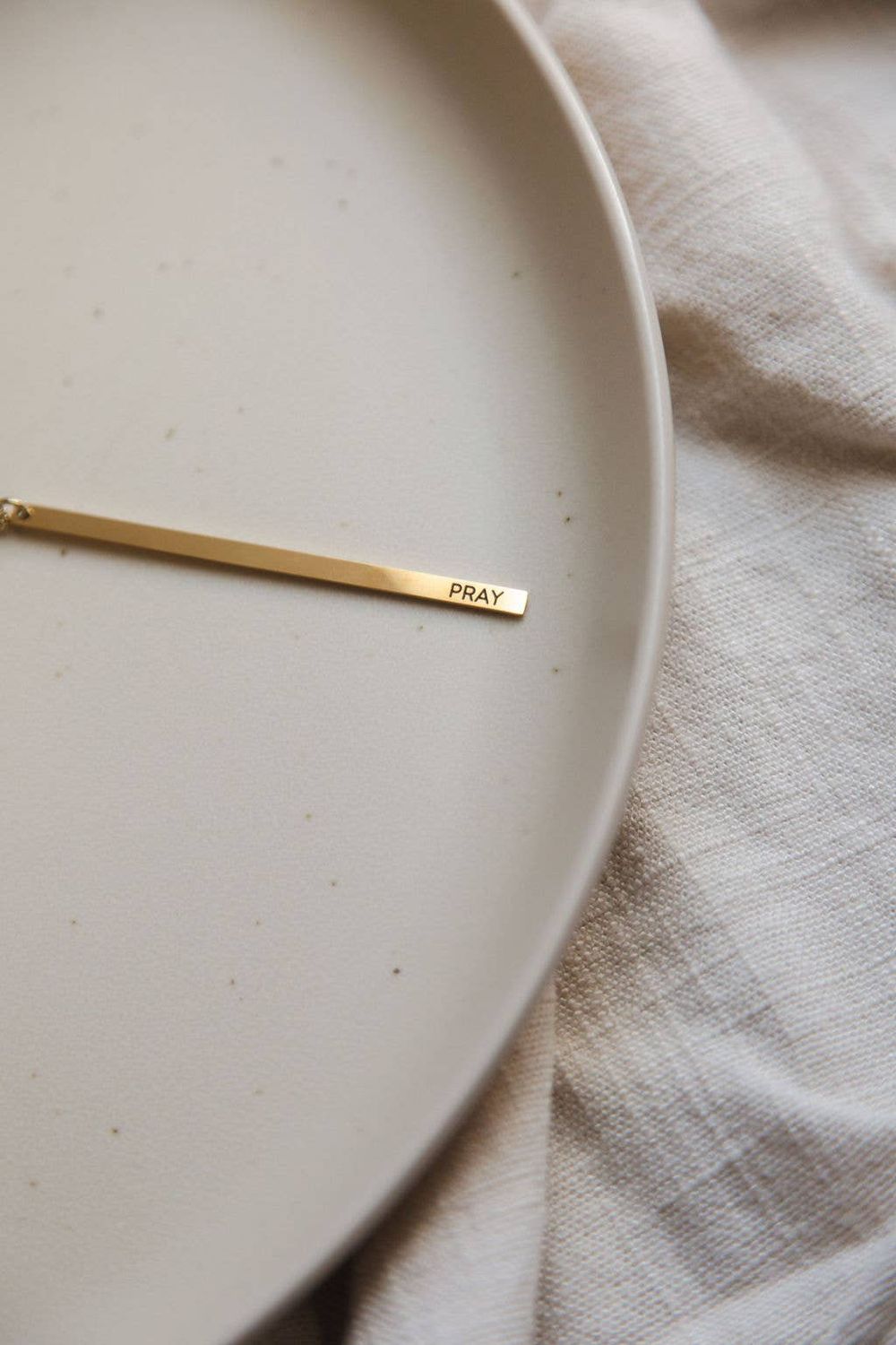 Pray Minimal Bar Pendant