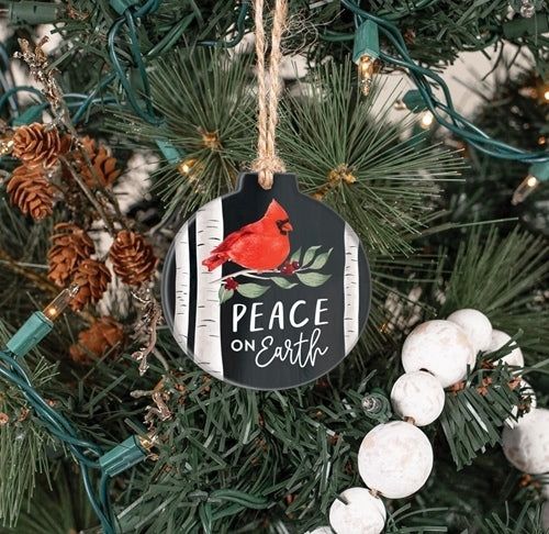Peace On Earth Acrylic Ornament