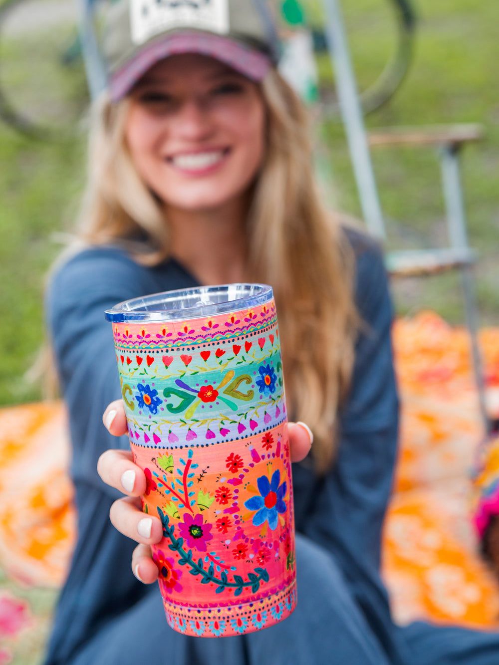 Peach Mint Water Tumbler