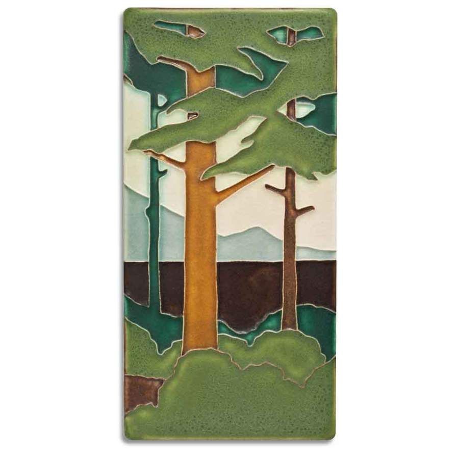 Pine Landscape Vertical Art Tile- 4x8 Spring