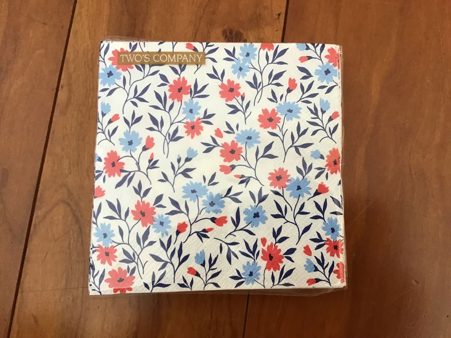 Red, White &amp; Bloom Cocktail Napkin