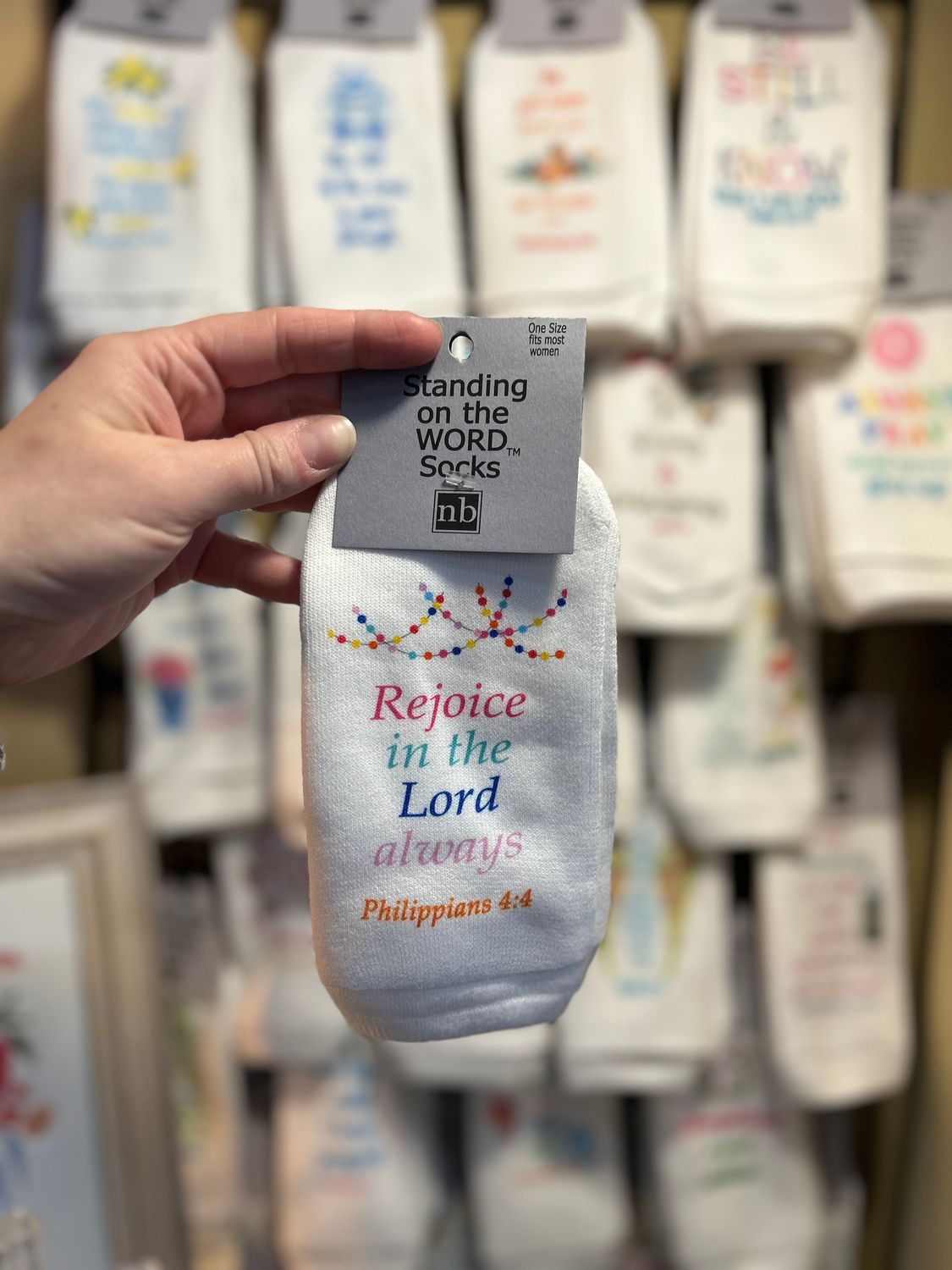 Rejoice in the Lord Always socks