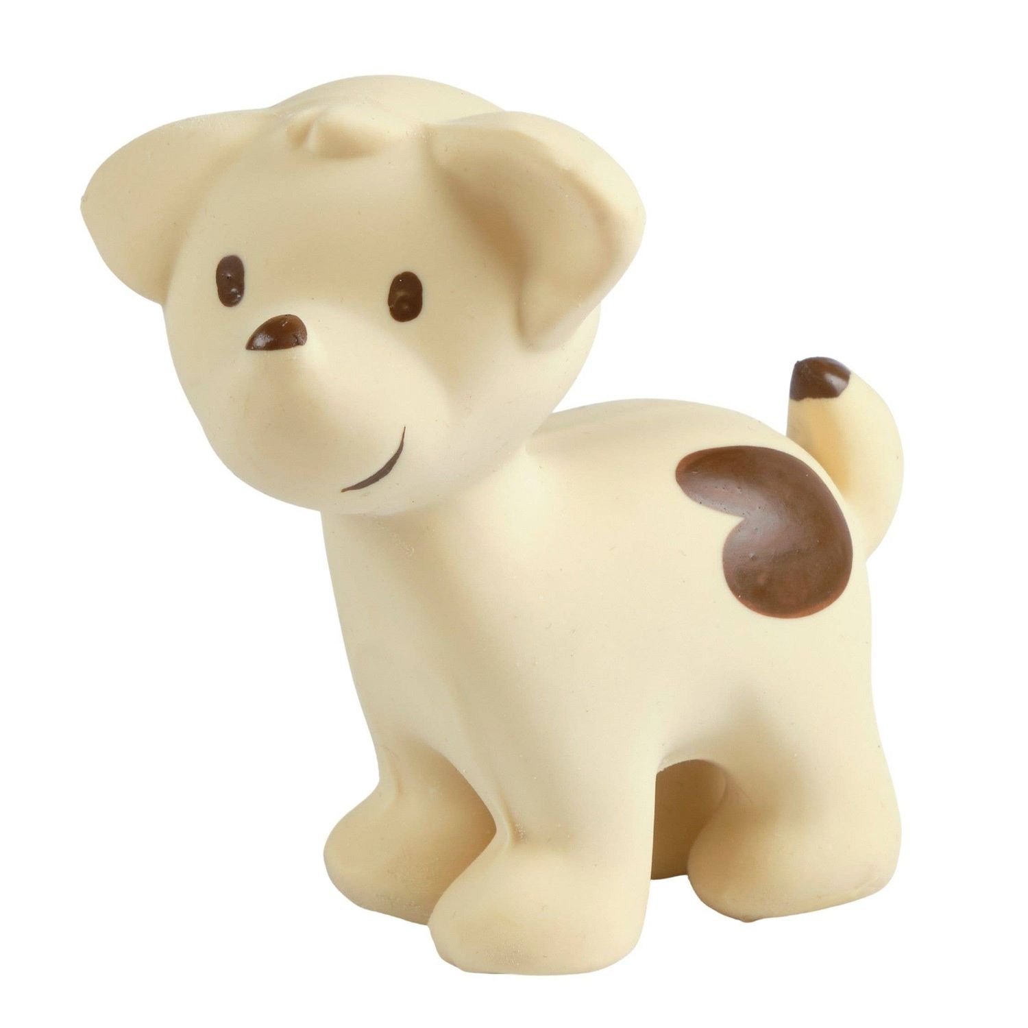 Puppy Natural Organic Rubber Teether, Rattle &amp; Bath Toy