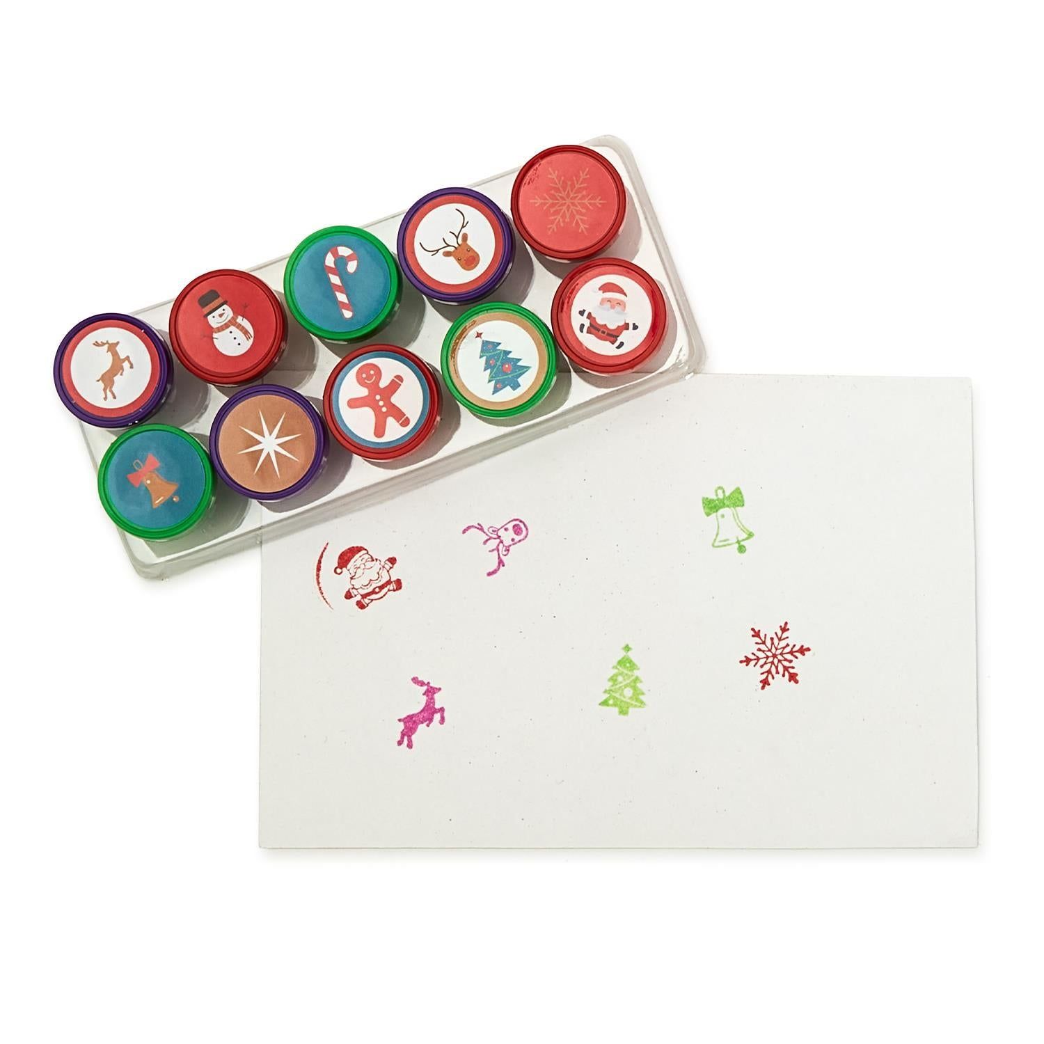Season's Greetings Self Inking Stamp Set in Gift Box