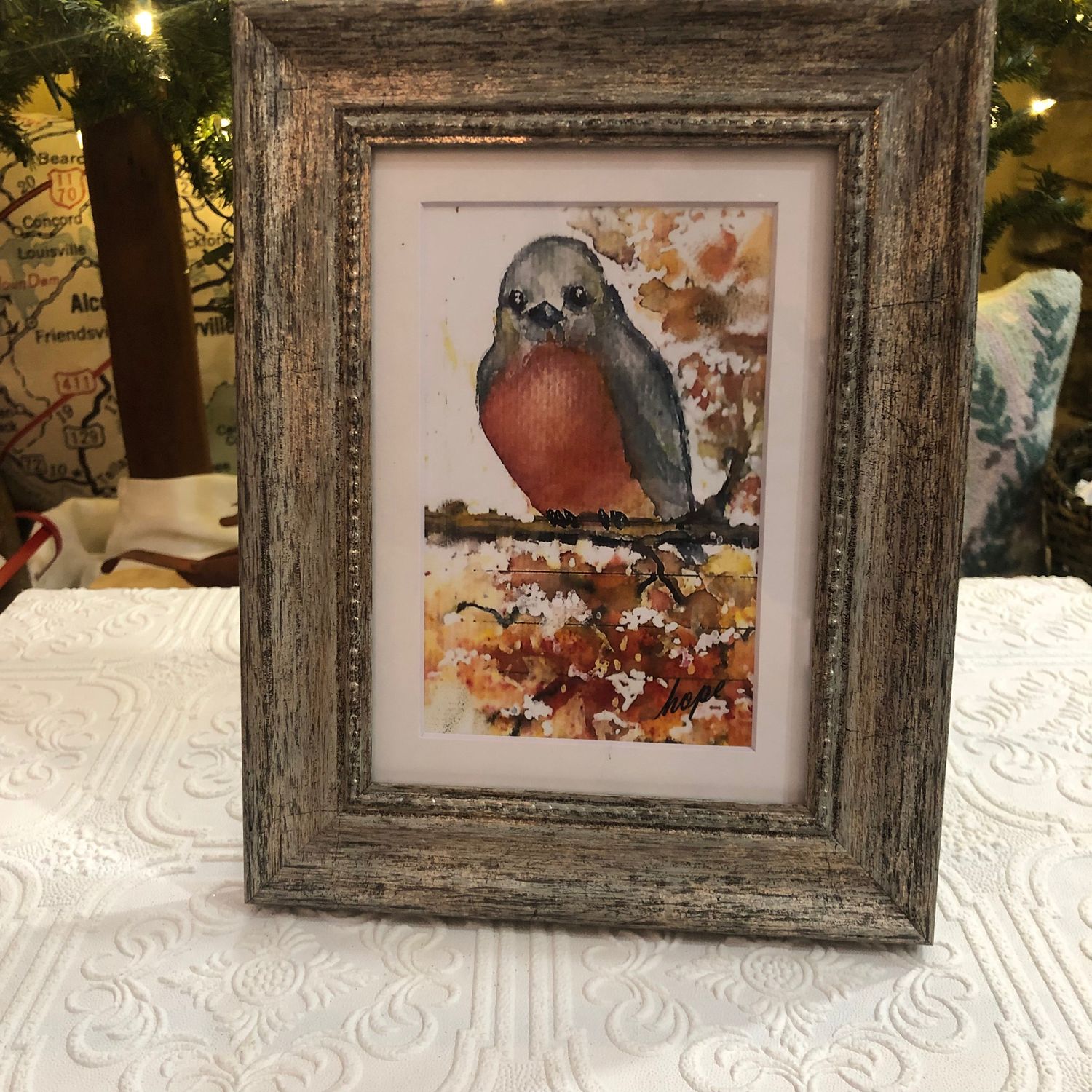 Robin Redbreast 5"x7" Framed Print