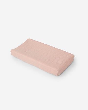 Rose Petal Cotton Muslin Changing Pad Cover