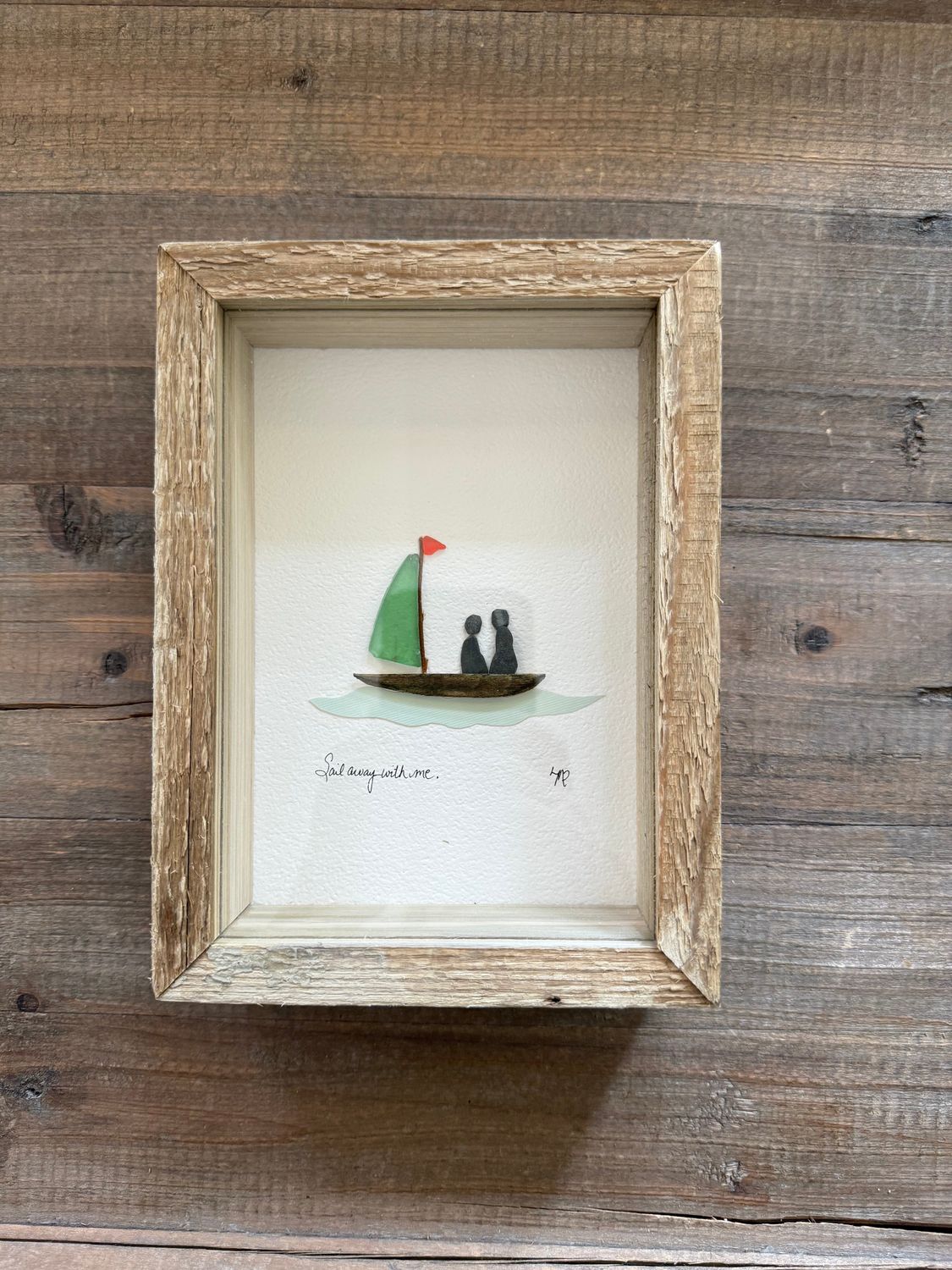Sail Away with Me Pebble Art