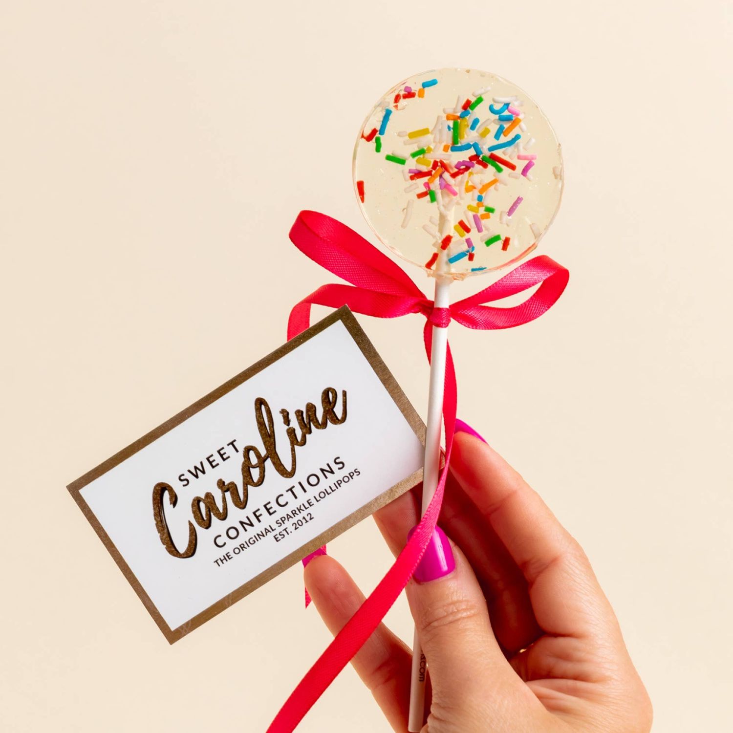 SALE-Funfetti Marshmallow Sparkle Lollipop -- VEGAN