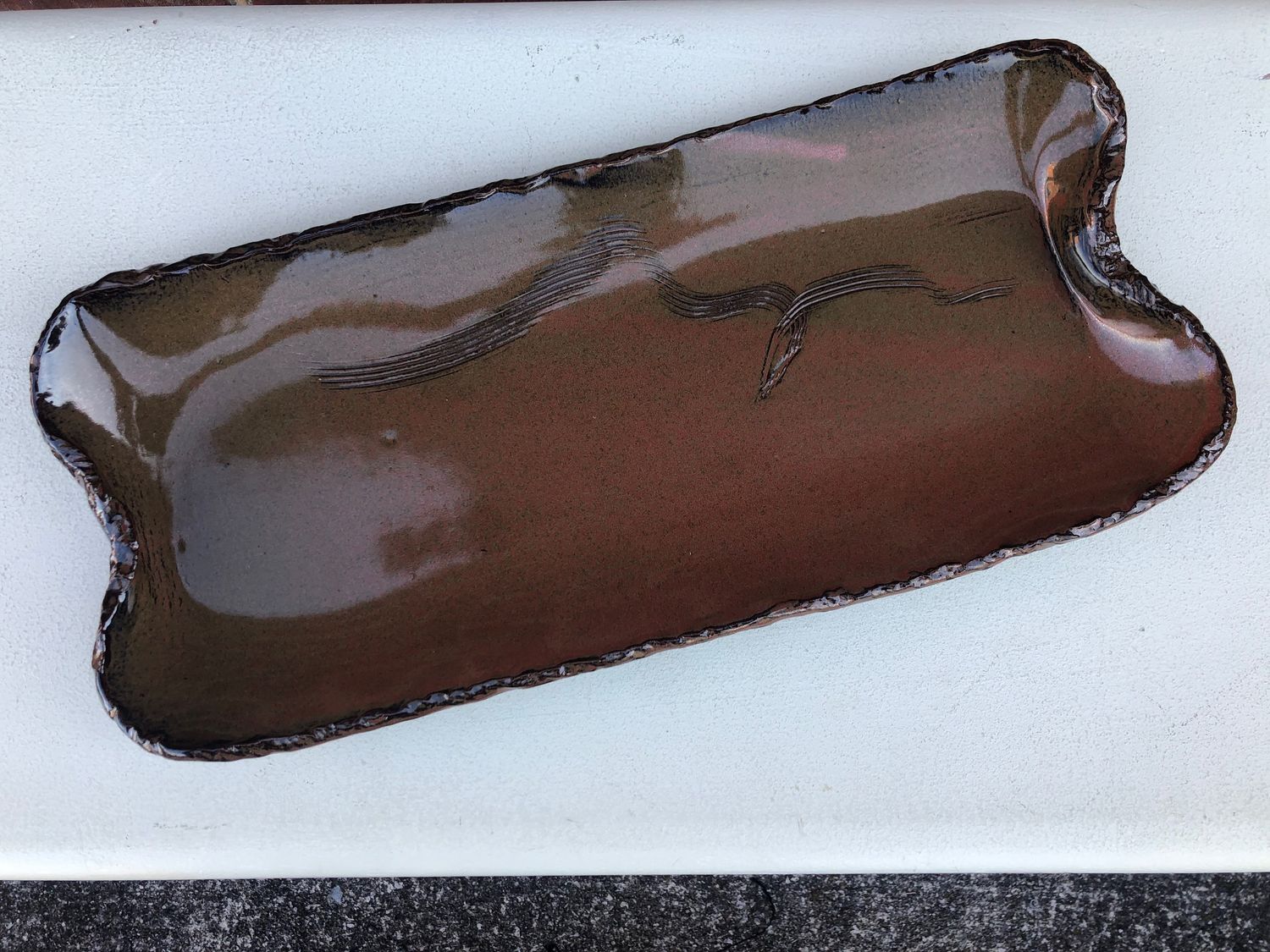 Scalloped Rectangular Serving Platter