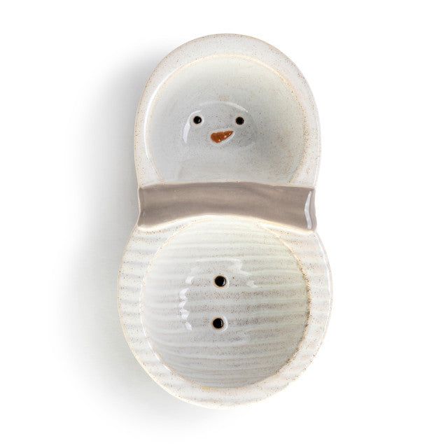 Snowman Handheld Double Snack Bowl