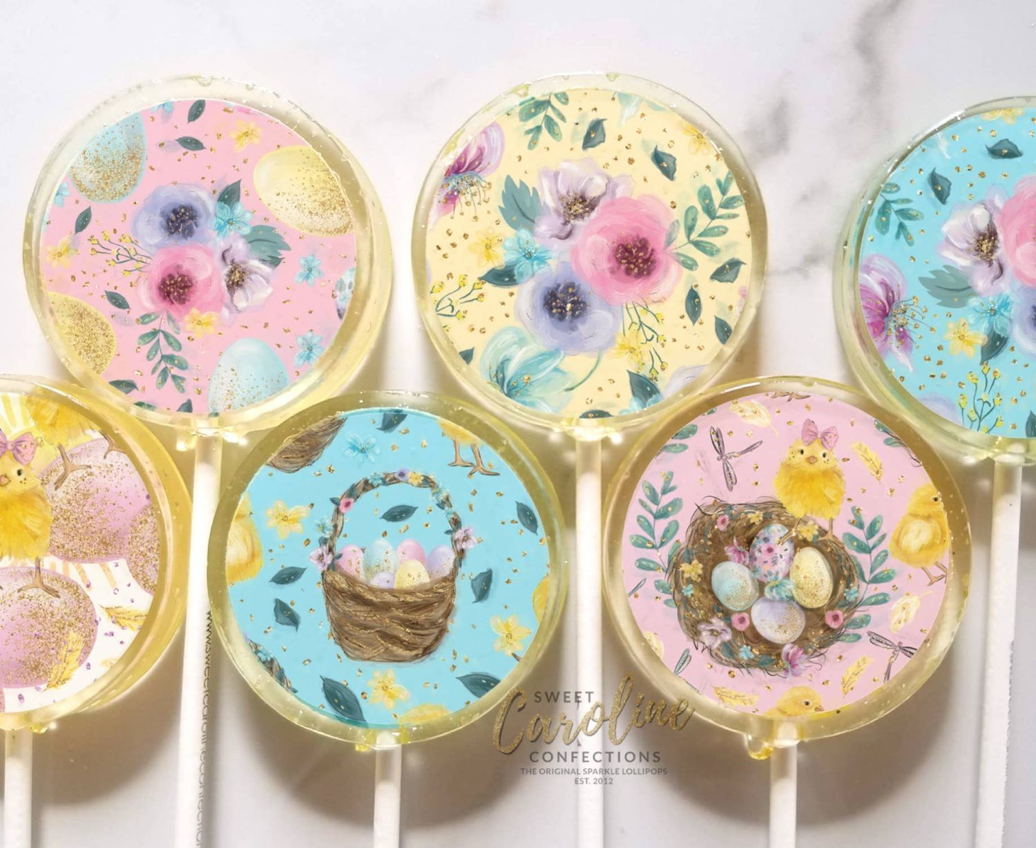 SALE- Strawberry Cream Easter Basket Lollipops