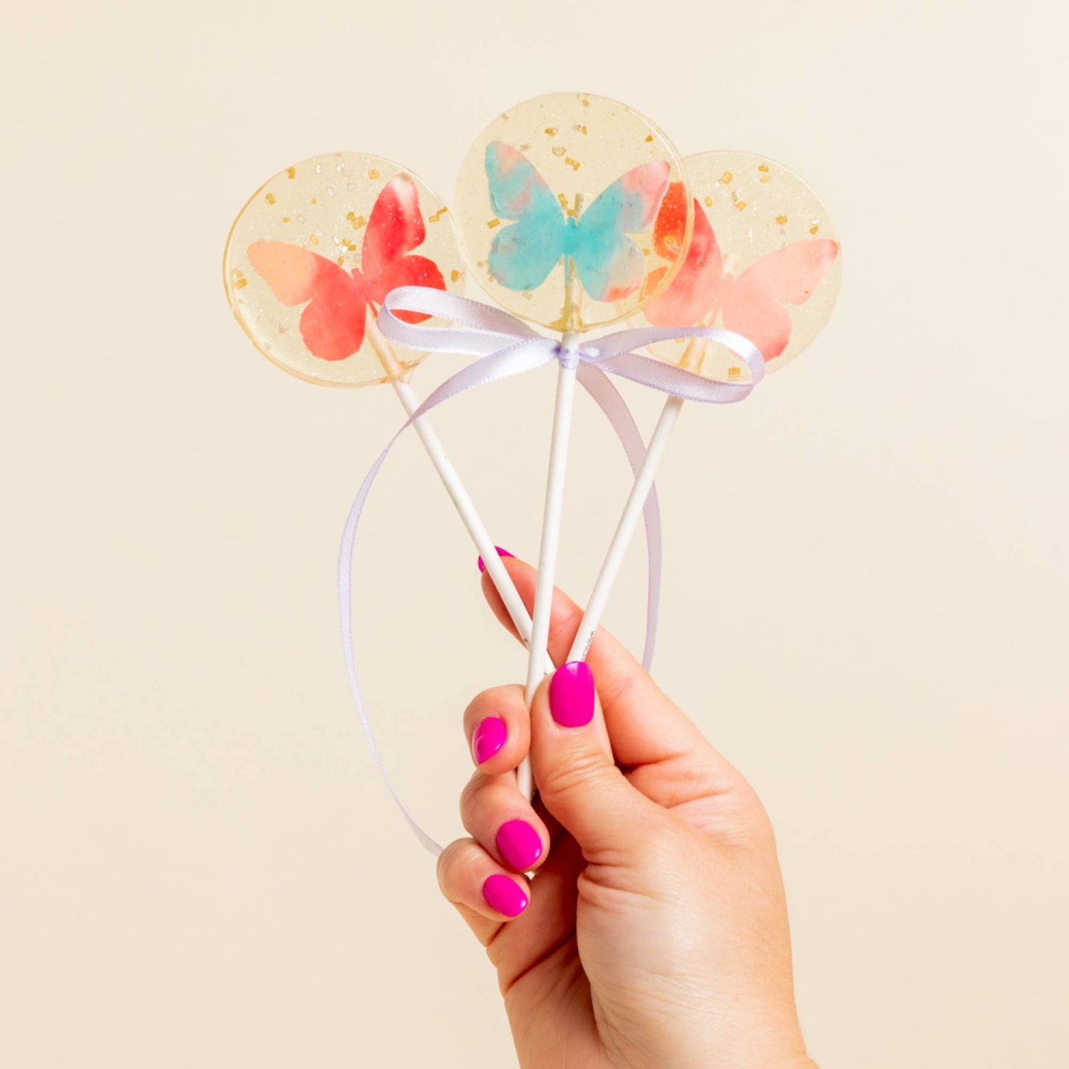 SALE-Butterfly Spring Lollipops- Guava