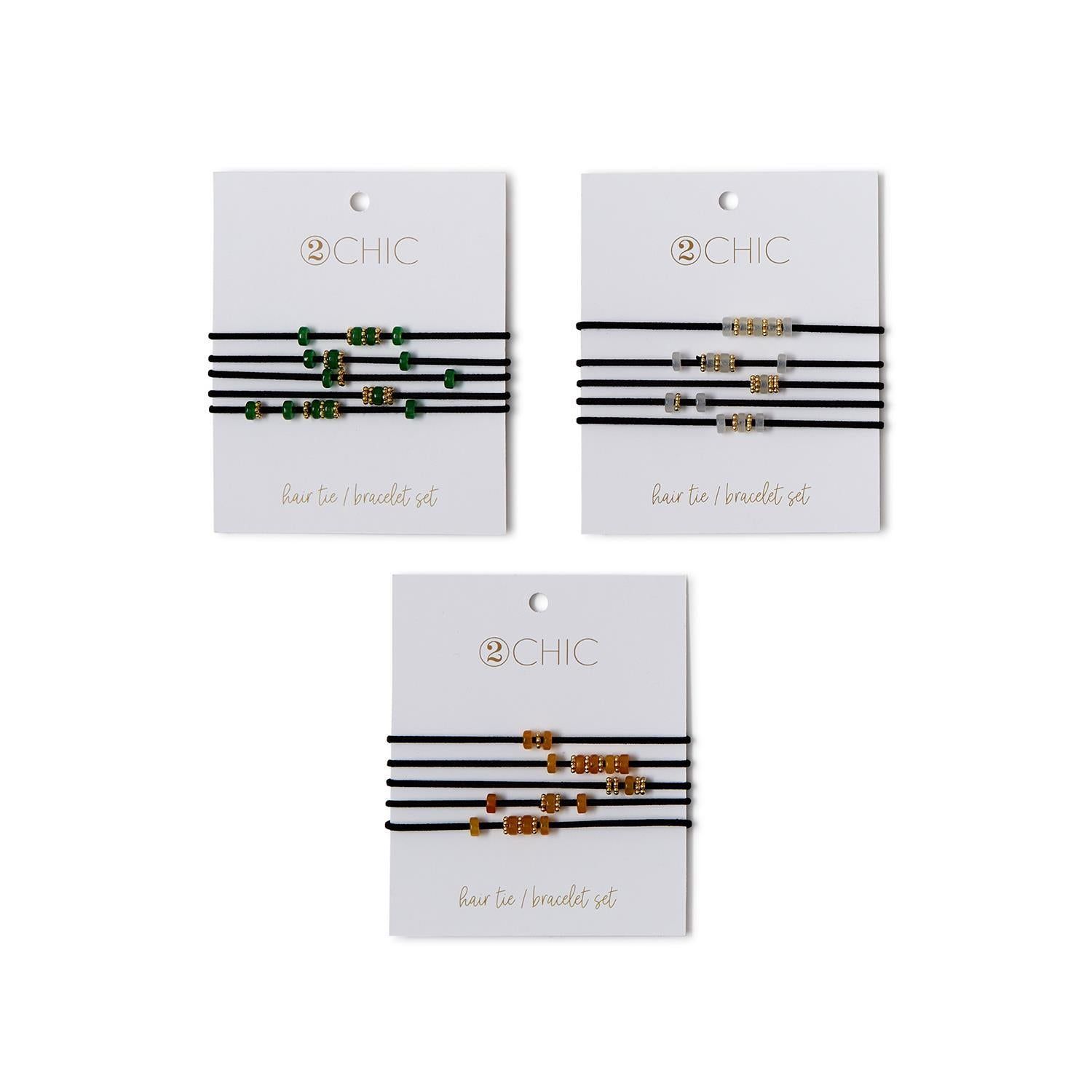 SALE-Elastic Hair Tie Bracelet Set