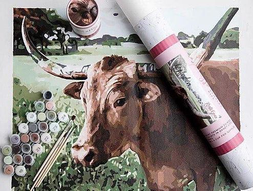 SALE-Lucy Longhorn- Paint by Number Kit