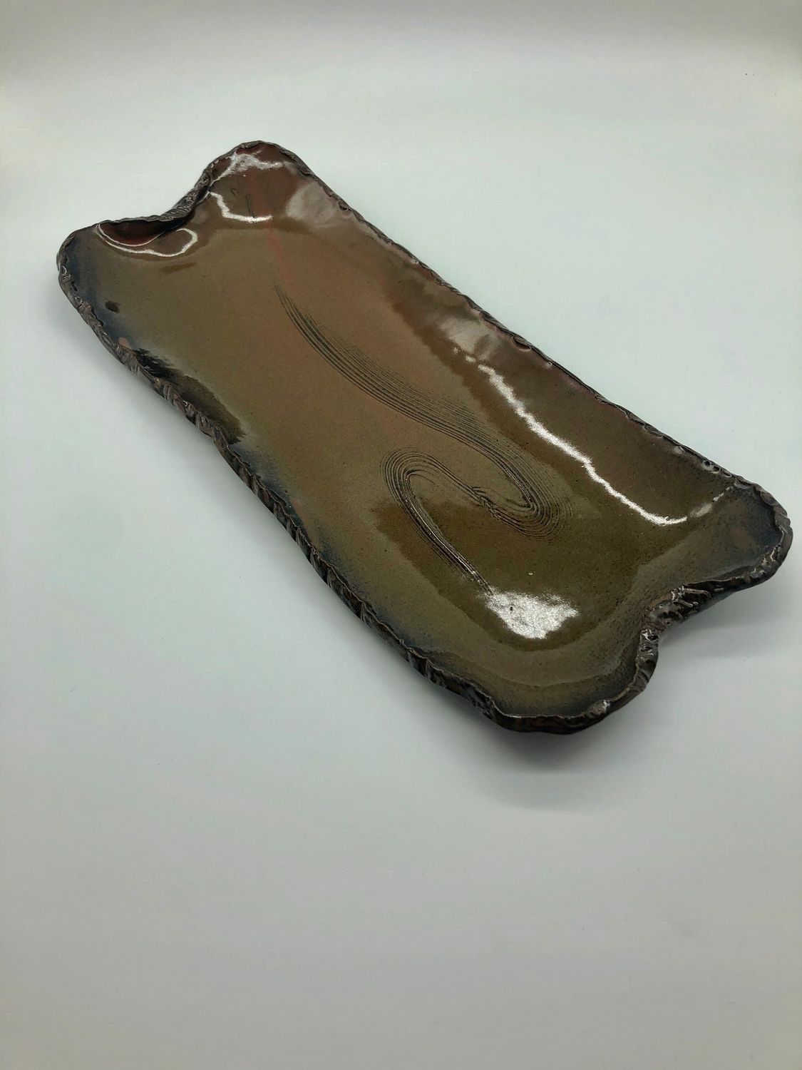 Scalloped Edge Swirl Platter