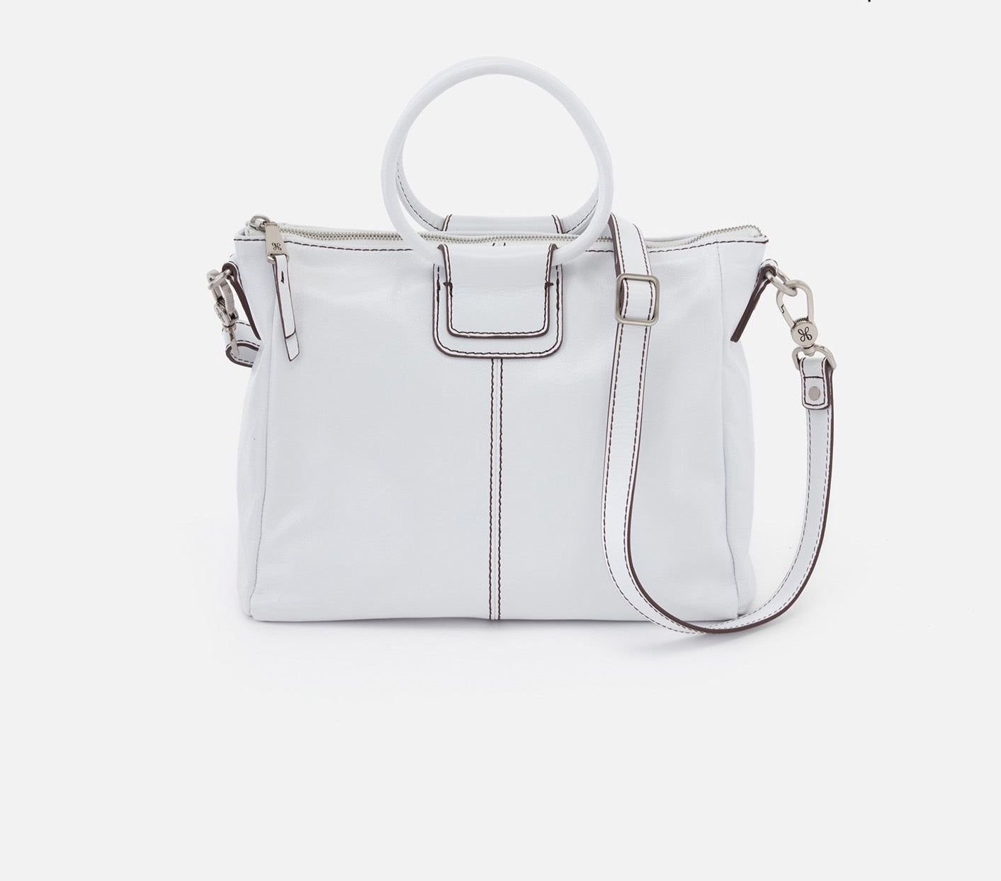 Sheila Medium Satchel in Optic White