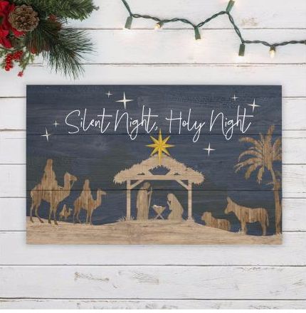 Silent Night- Pallet Sign