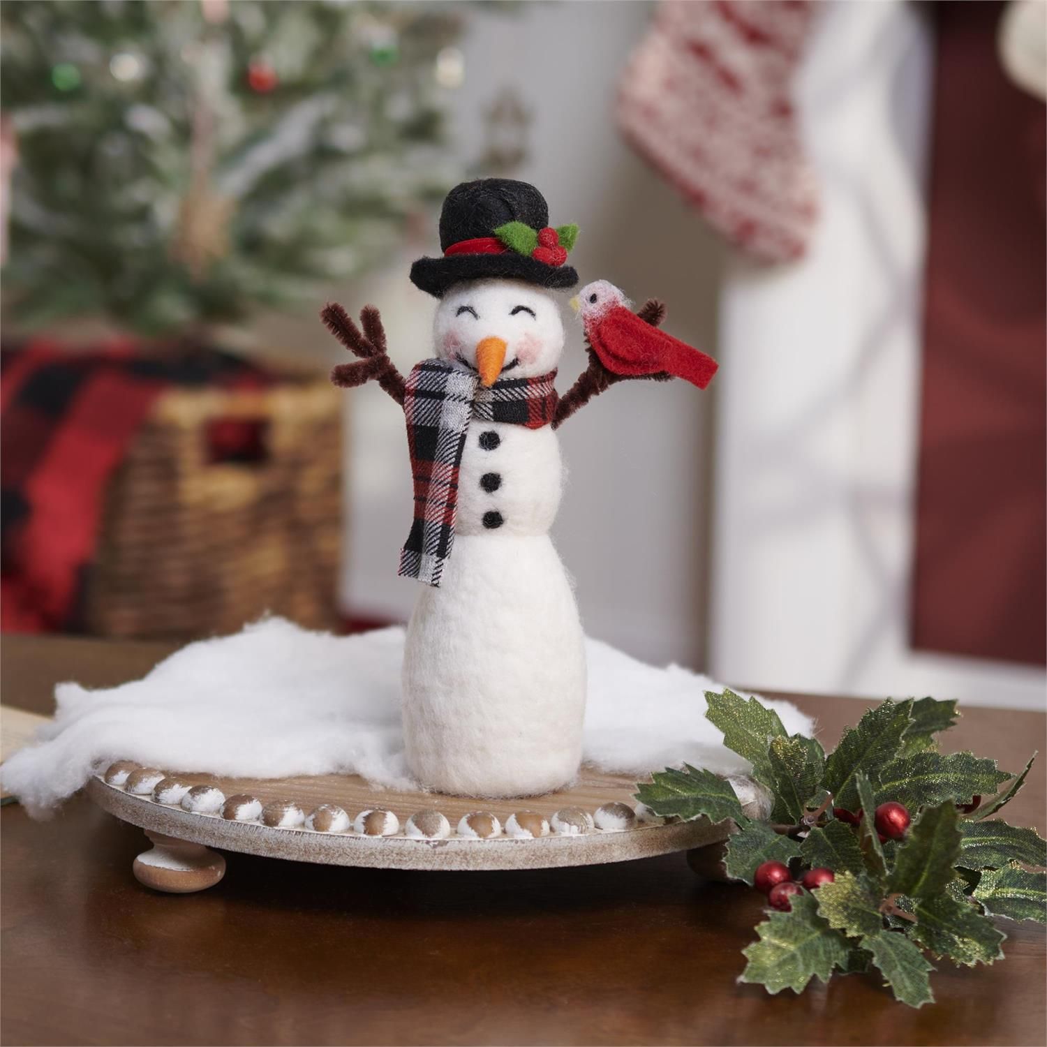 Snowman &amp; Cardinal Felt Critter