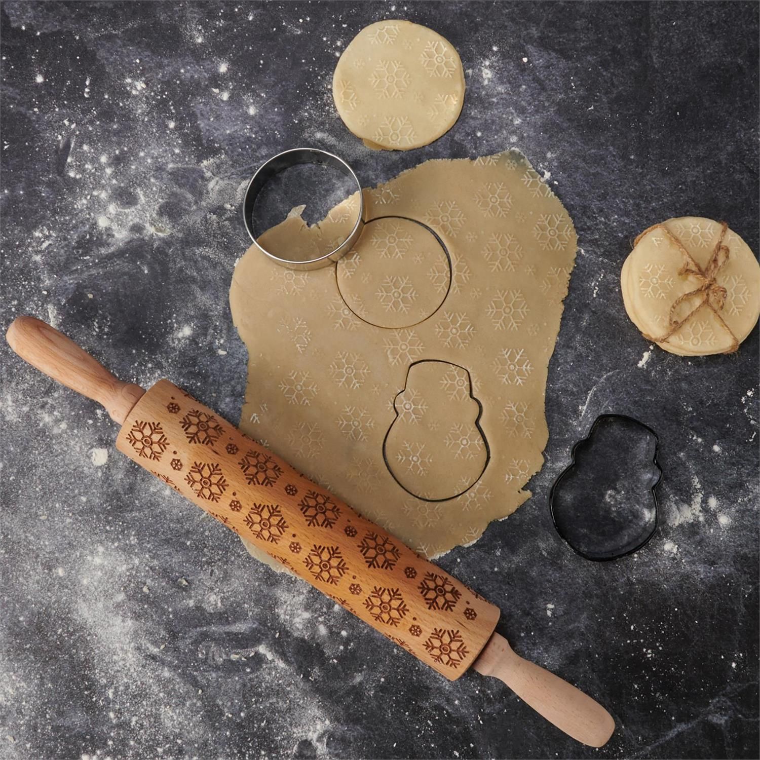 Snowflakes Rolling Pin
