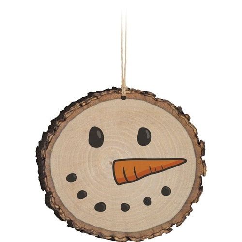 Snowman Wood Cut Ornament