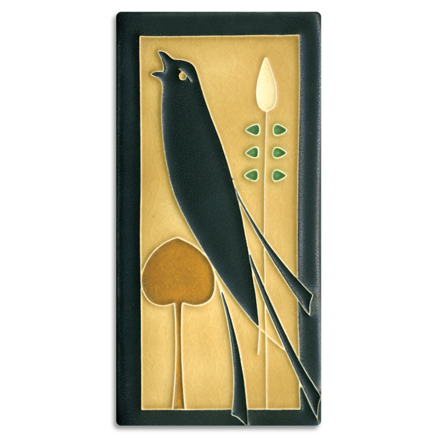 Songbird Art Tile- 4x8 Facing Left Golden