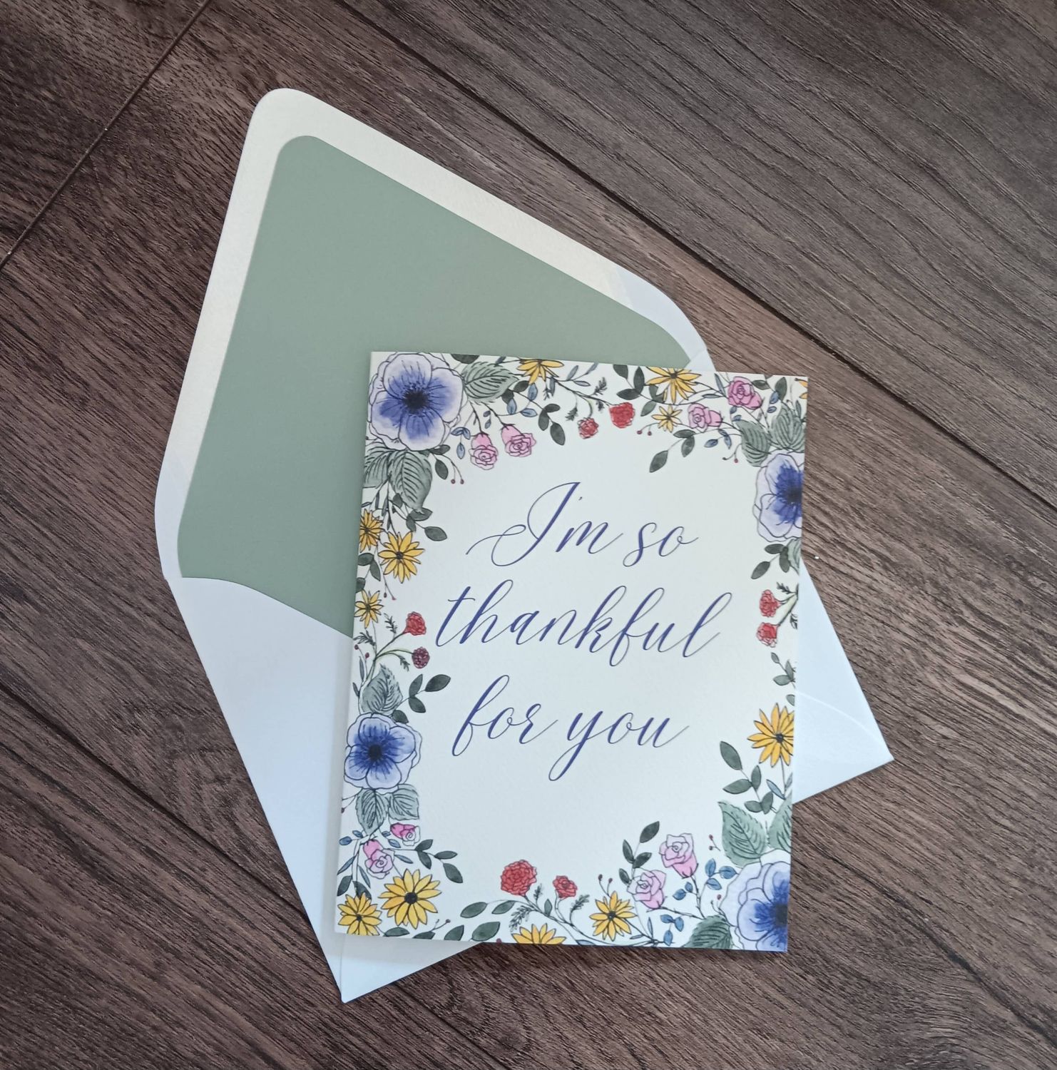 So Thankful for You Card