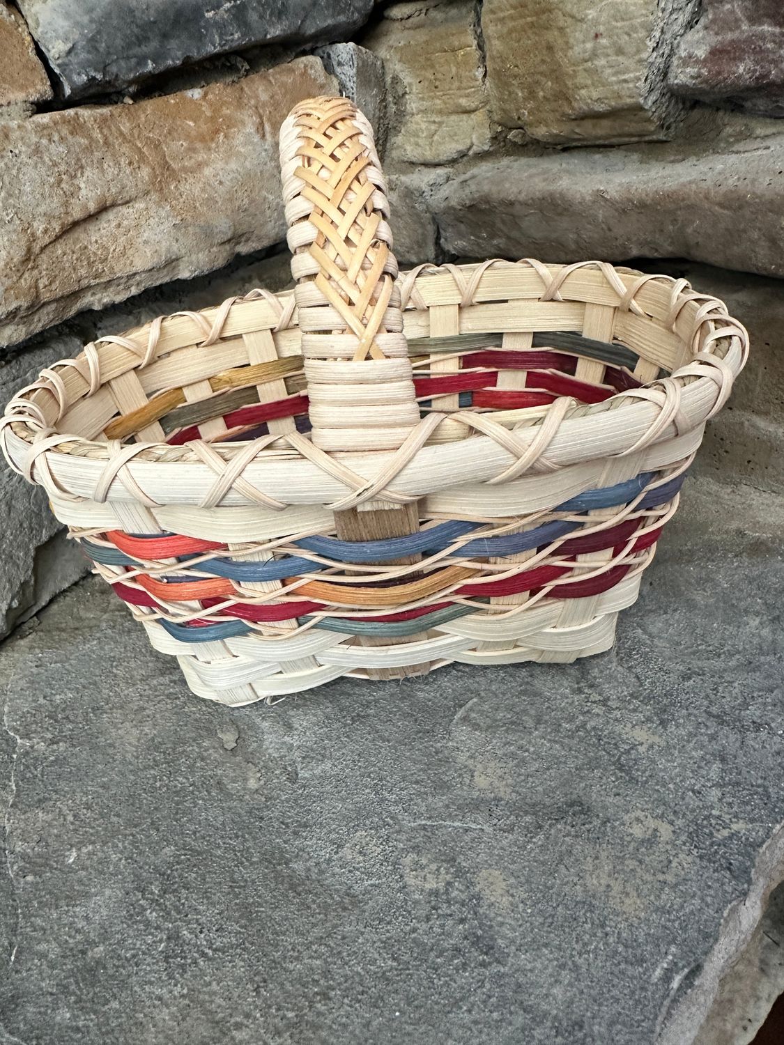 Striped Multi-color Petite Basket