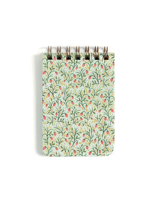 Small Strawberry Meadow Spiral Notebook