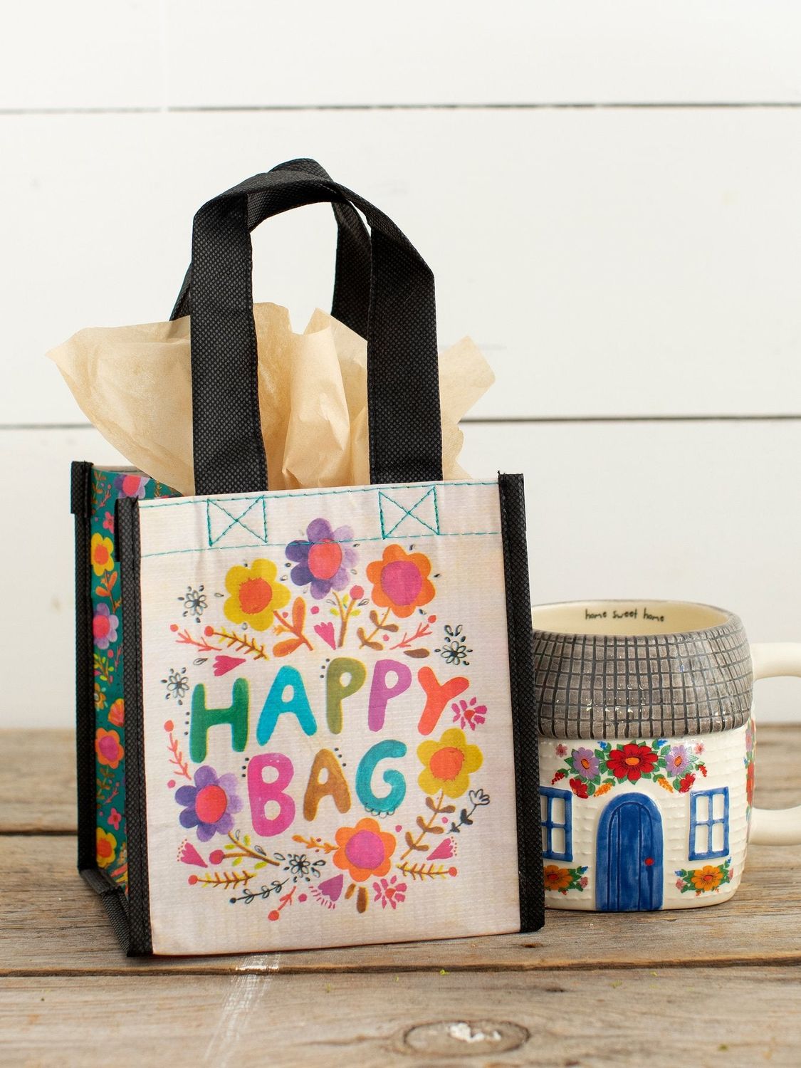 Small Mulitcolored Floral Happy Bag