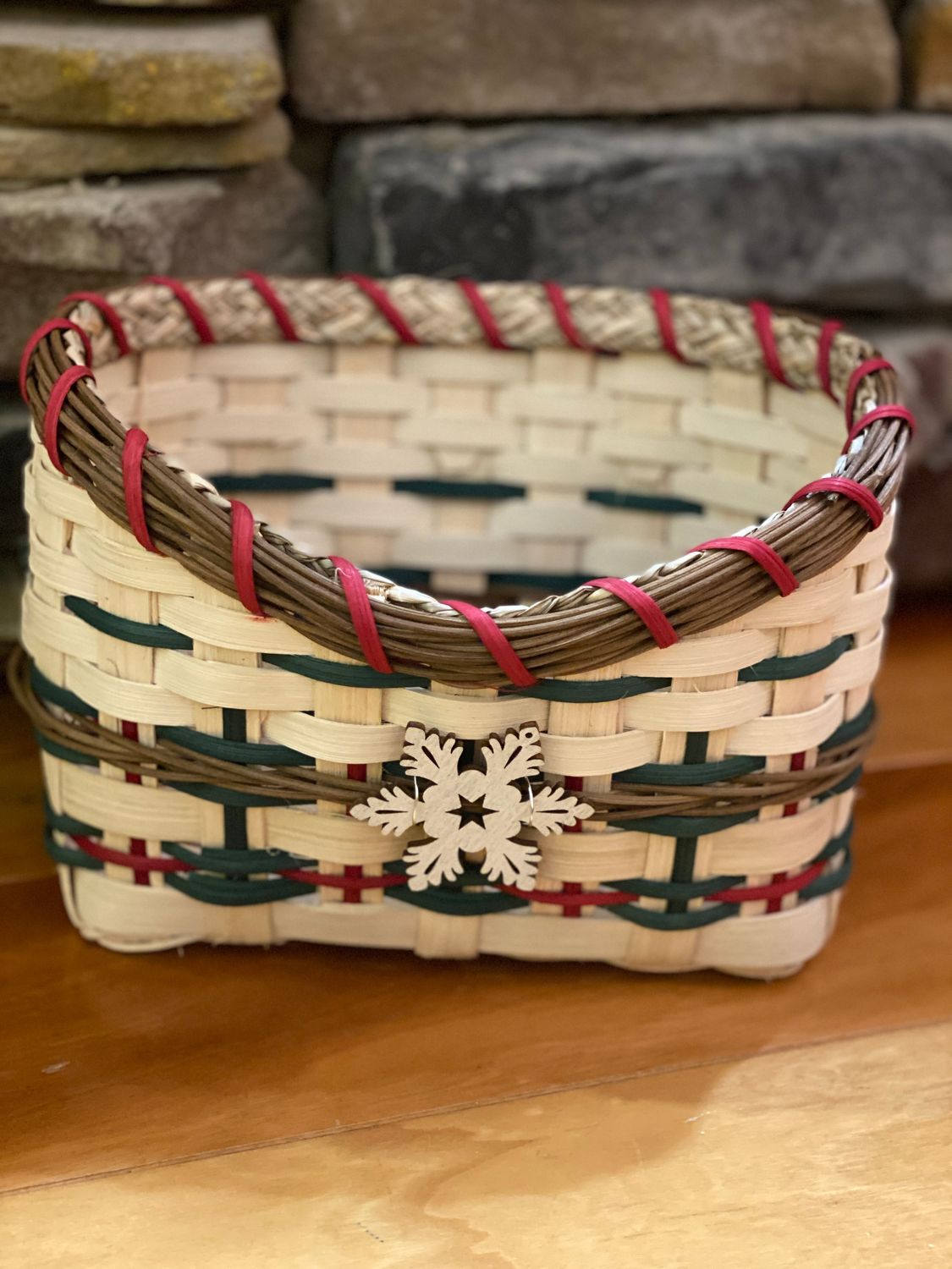 Snowflake Christmas Card Basket