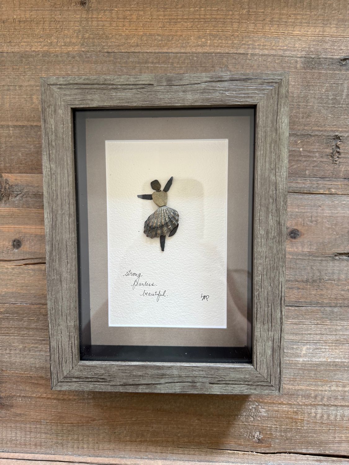 Strong. Fearless. Beautiful. Pebble Art