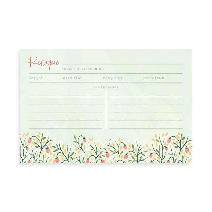 Strawberry Meado Recipe Cards