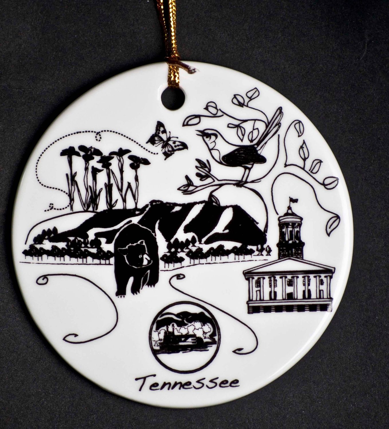 Tennessee China Ornament