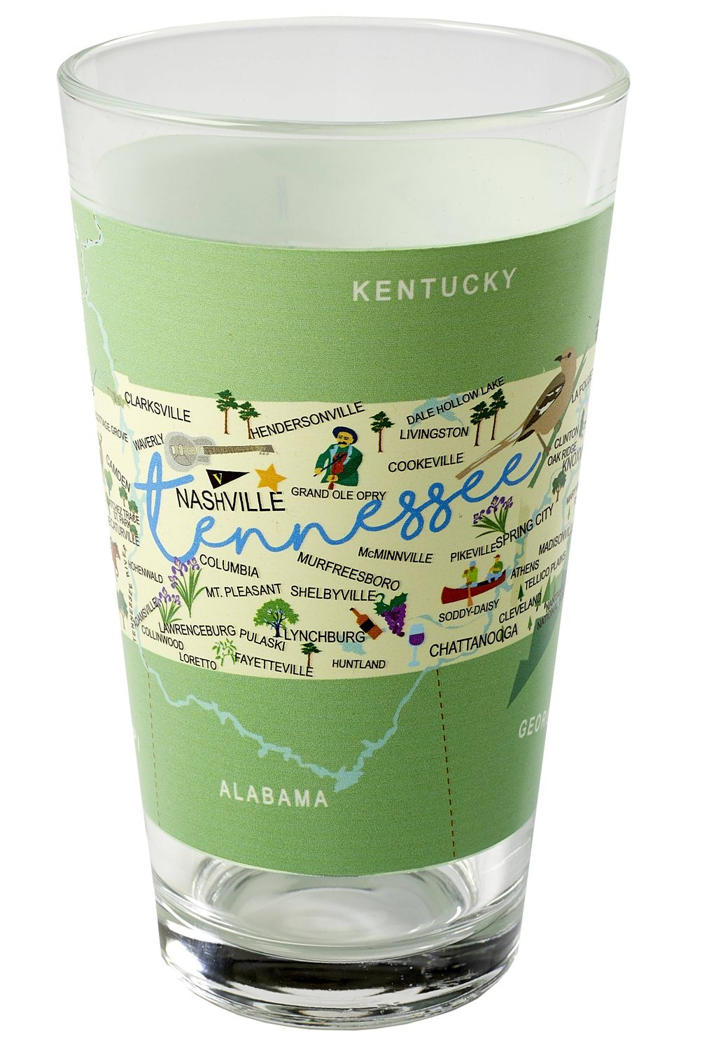 Tennessee Map Pint Glass