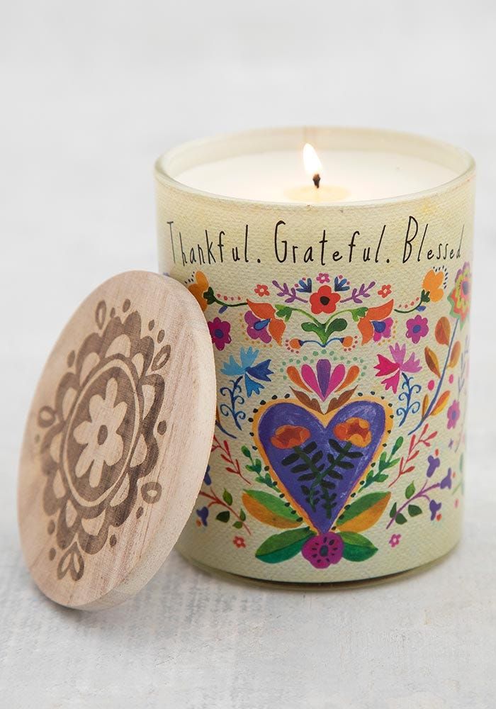 Thankful Grateful Blessed Soy Candle