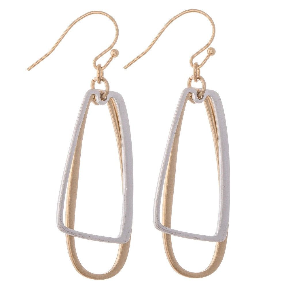 Sprye Two Tone Geometric Earrings