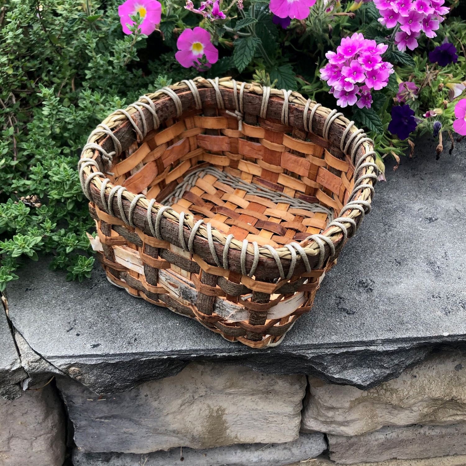 Square Bark Basket