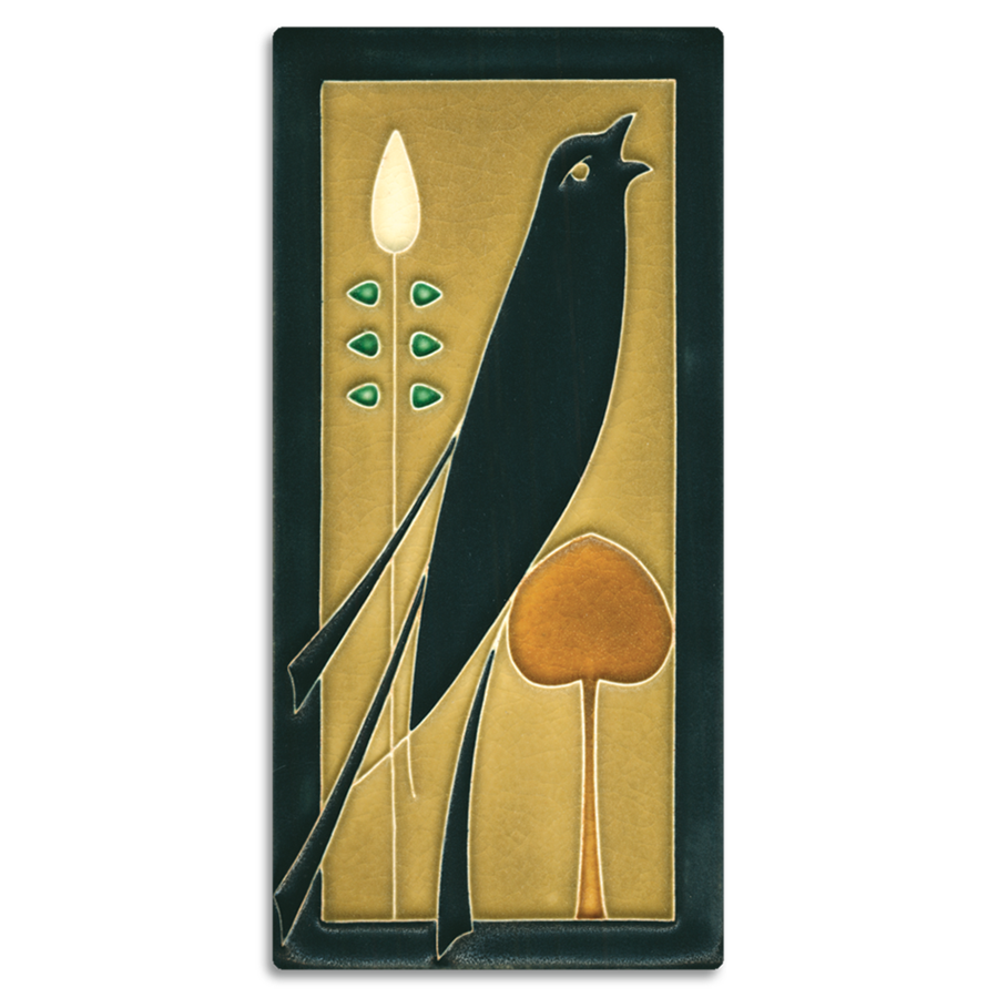Songbird Art Tile- 4x8 Facing Right Golden