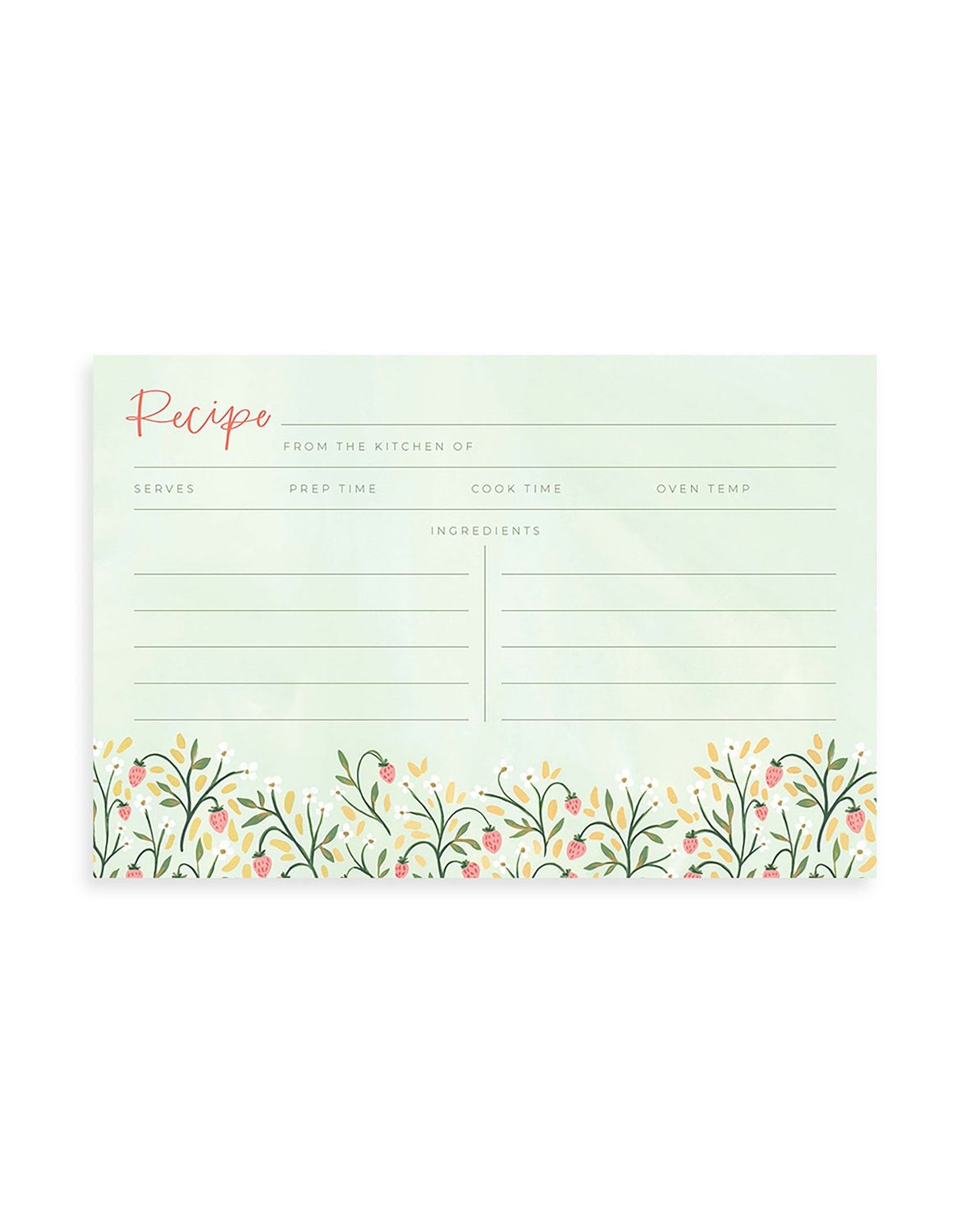 Strawberry Meadow Recipe Cards