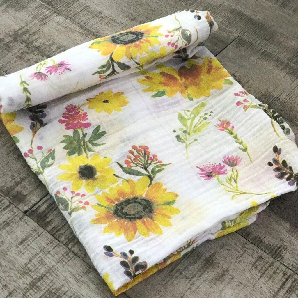 Sunflower Swaddle Blanket