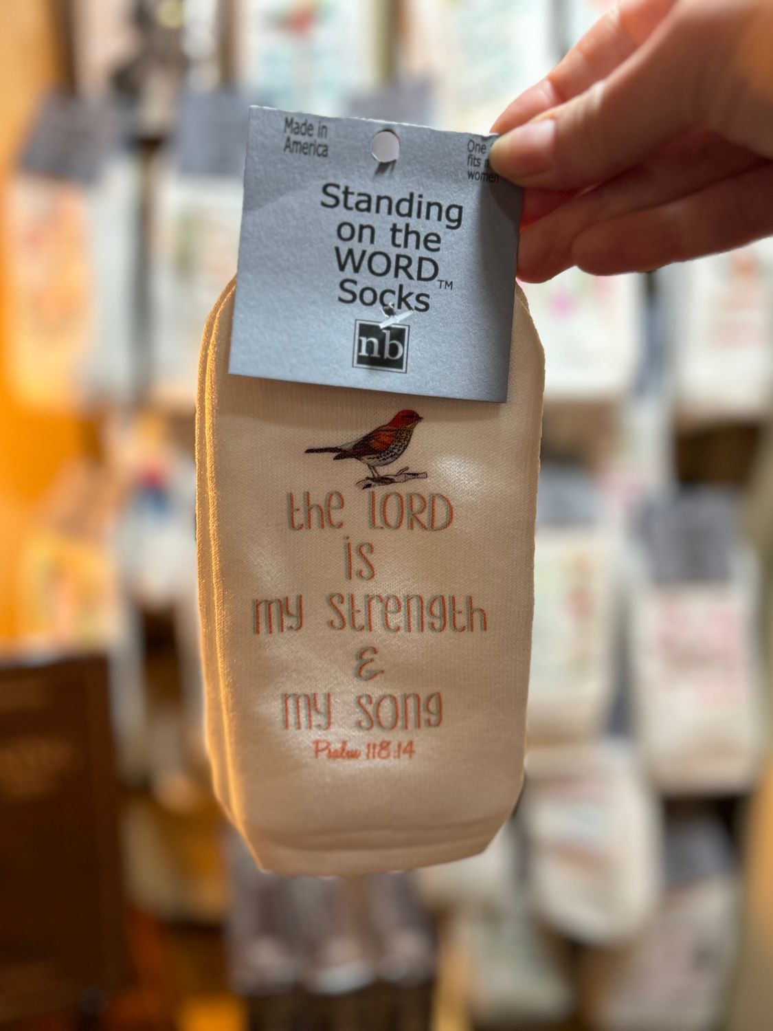 The Lord is my strength &amp; my song-socks