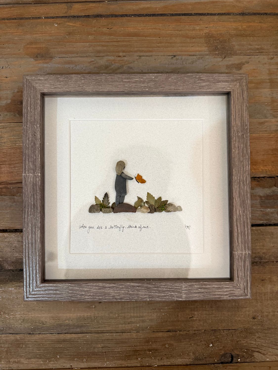 Think of me Pebble Art