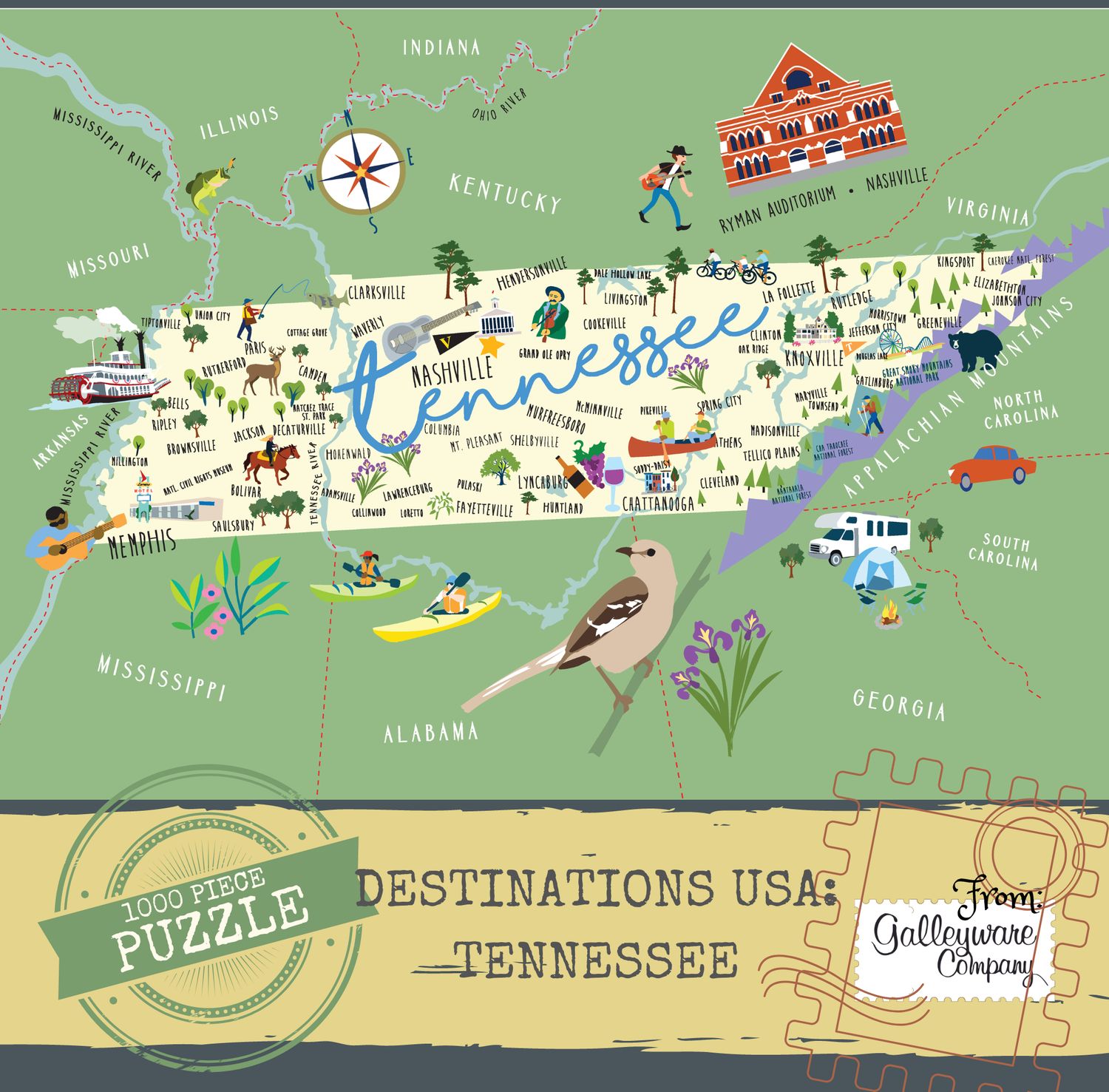 Tennessee 1000 Piece Jigsaw Puzzle