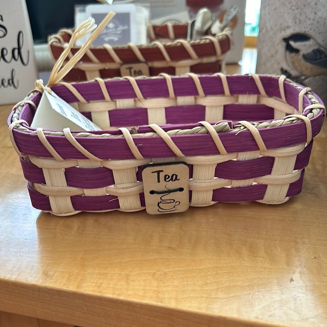 Tea Time Basket in Purple