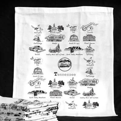 Tennessee Landmarks &amp; Traditions Tea Towel